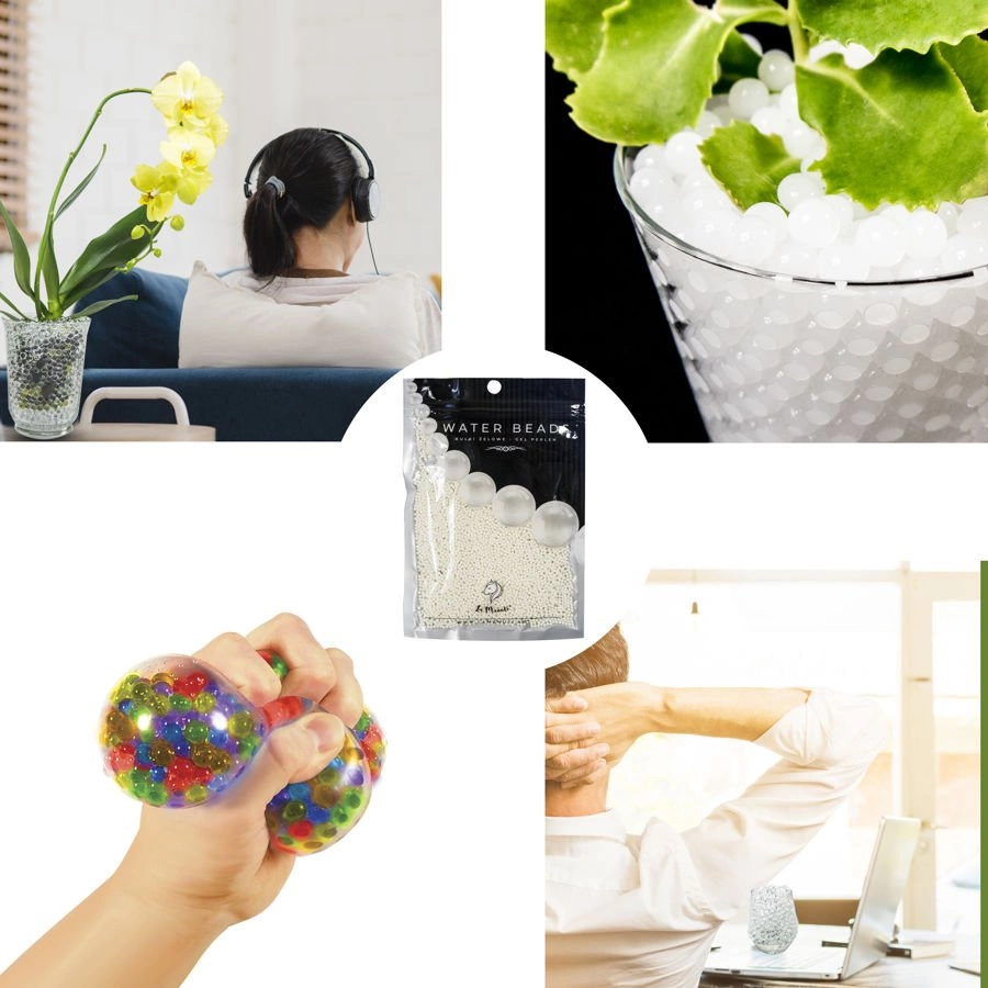 Kulki wodne, żelowe La Manuli - białe, perłowe