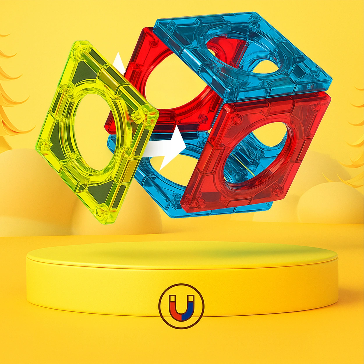 Klocki Magnetyczne - Light Magnetic Blocks 110 elementów