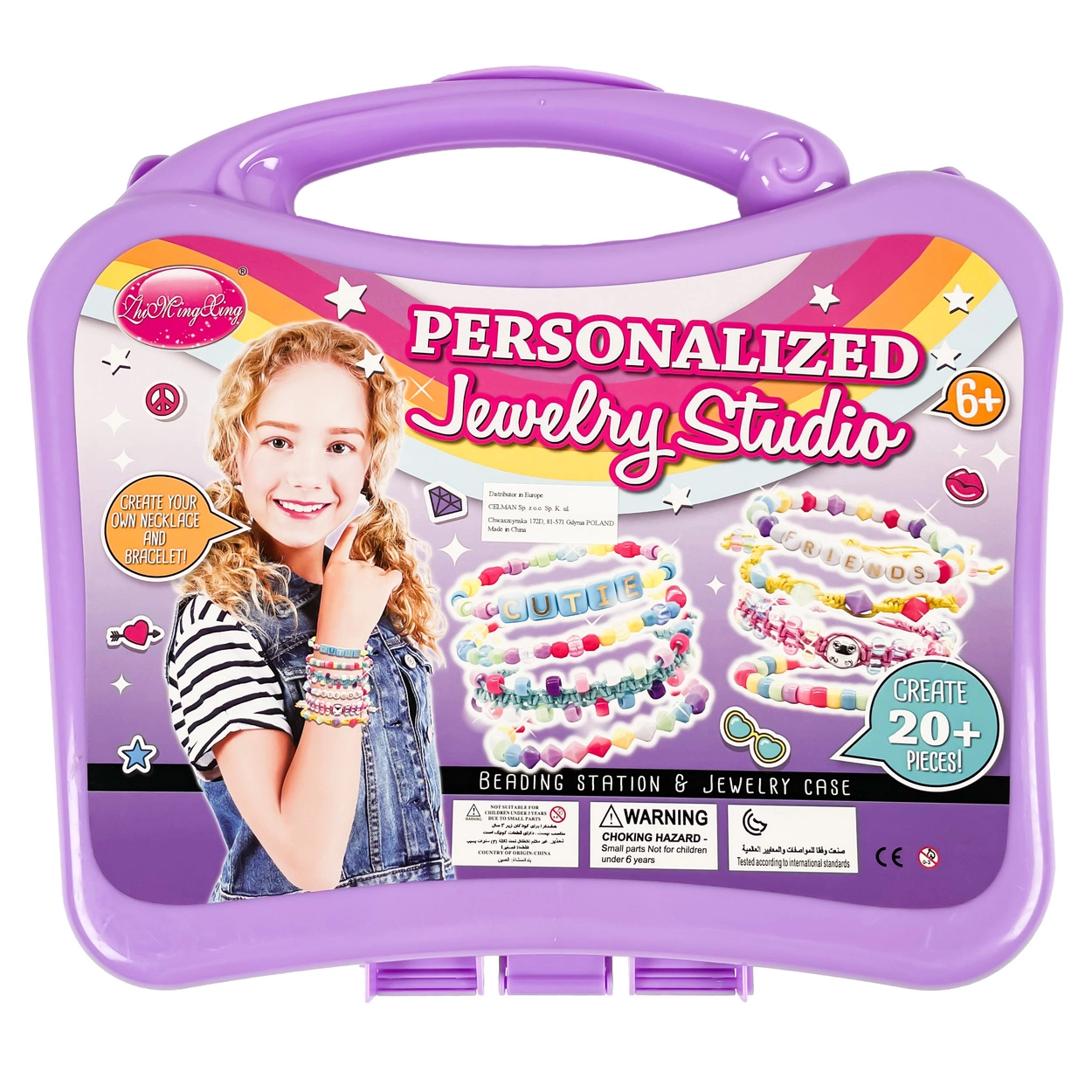 Koraliki do Bransoletek Biżuterii Literki Kreatywny Zestaw w Walizce