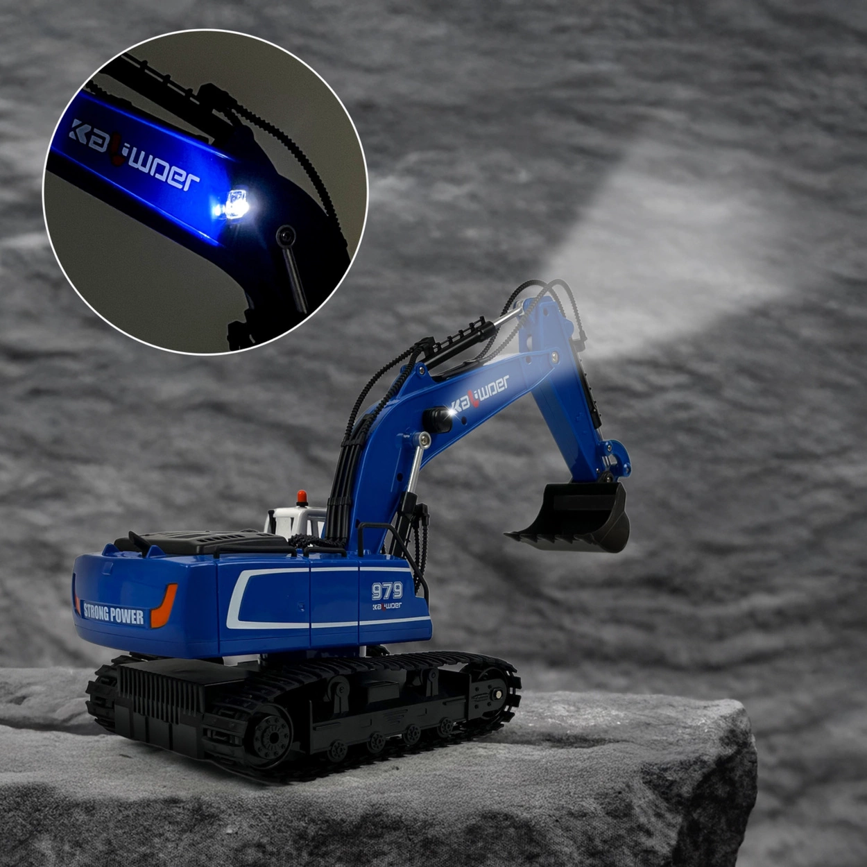 Zdalnie Sterowana Koparka RC Kaliwoer 1:18