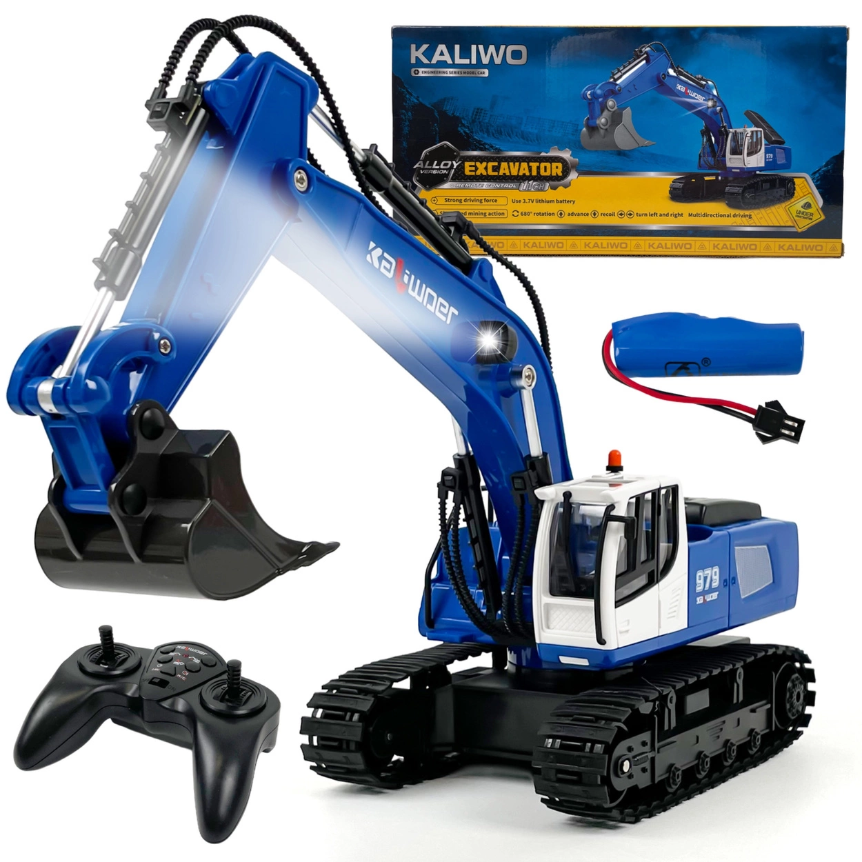 Zdalnie Sterowana Koparka RC Kaliwoer 1:18