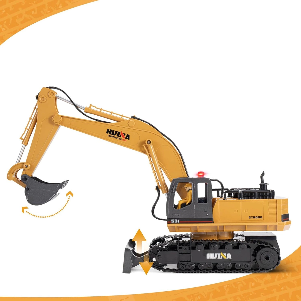 Zdalnie Sterowana Koparka Gąsienicowa RC 1531 2w1 Spychacz