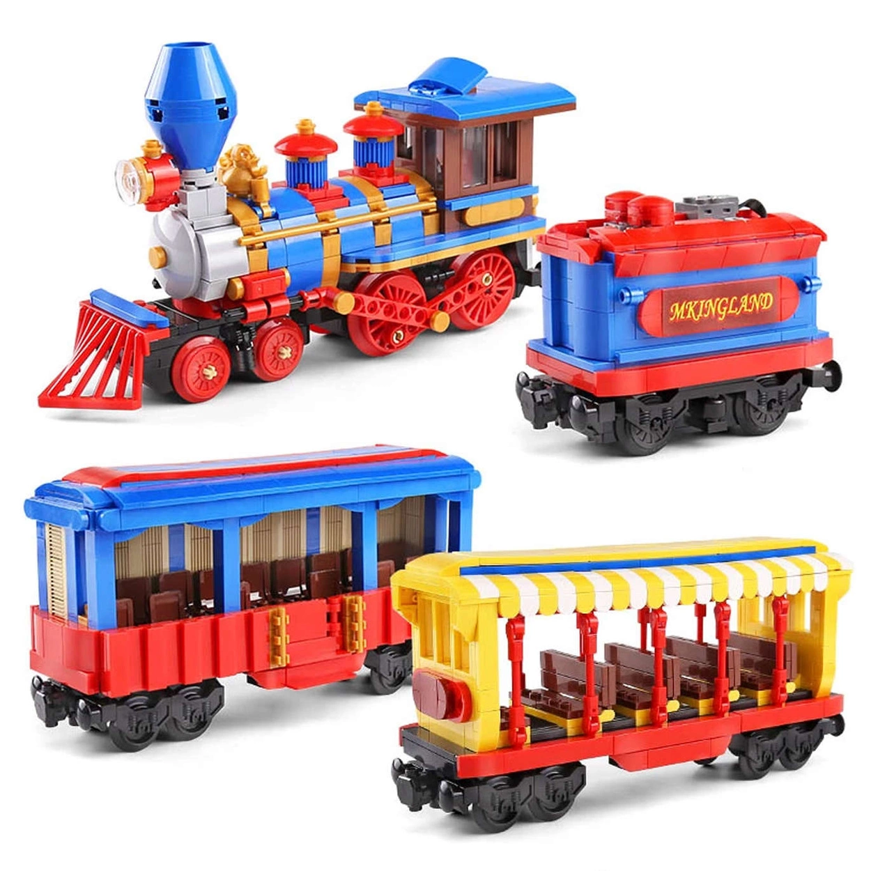 Klocki Technic Sterowana Kolejka elektryczna z wagonami RC Mould King 12004