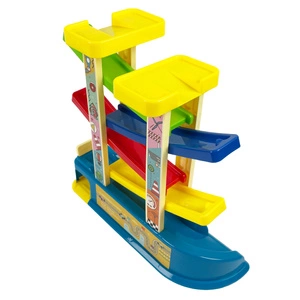 Tor Samochodowy Zjeżdżalnia Montessori 4 Piętra 6 Autek Garaż