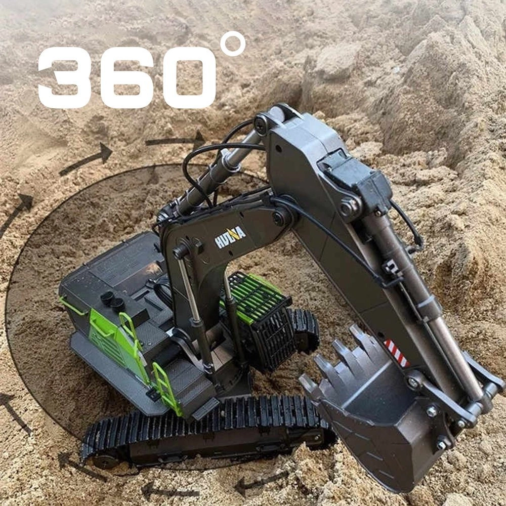 Duża Zdalnie Sterowana Koparka Gąsienicowa RC 1593 Metal