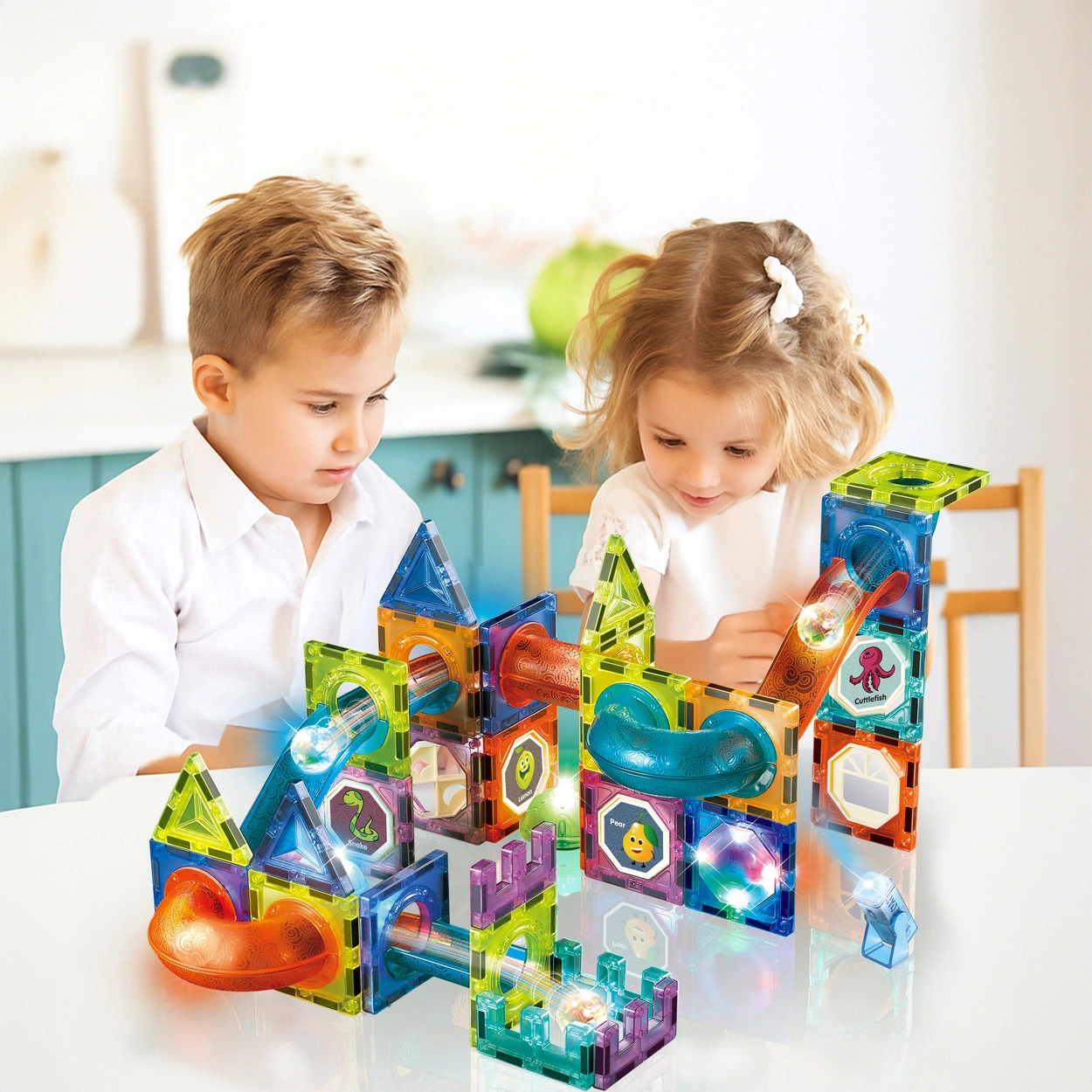 Klocki Magnetyczne - Light Magnetic Blocks 75 elementów