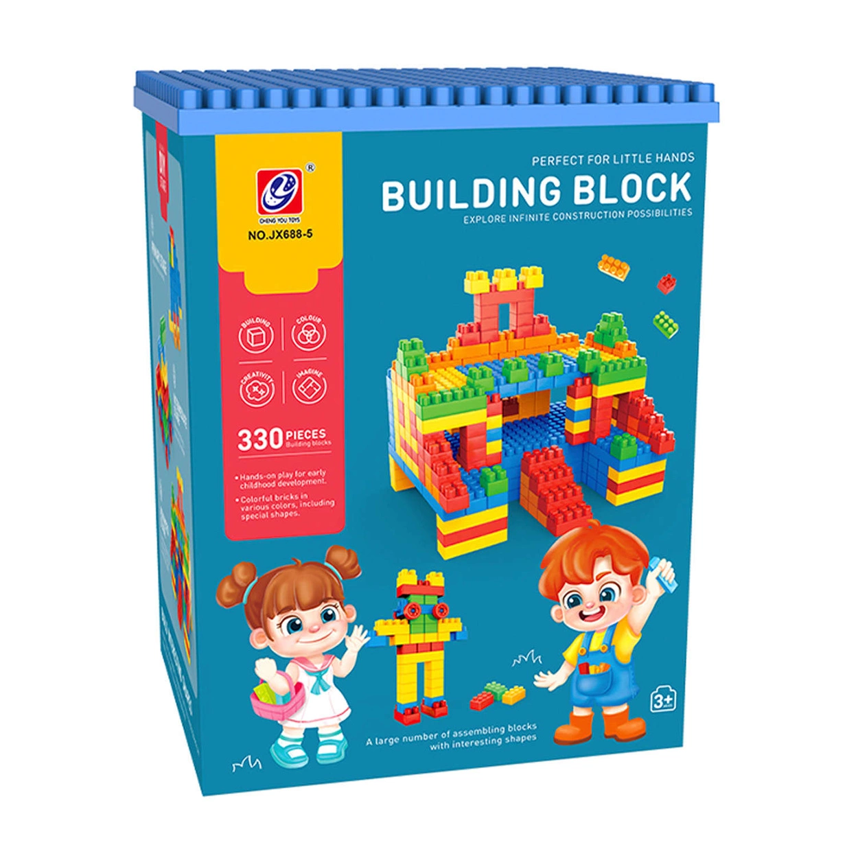 Klocki Konstrukcyjne Duże - Kreatywny Zestaw 330 Elementów Master Builder