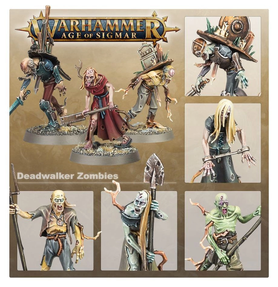 Soulblight Gravelords Deadwalker Zombies Warhammer AoS Zestaw 20 modeli
