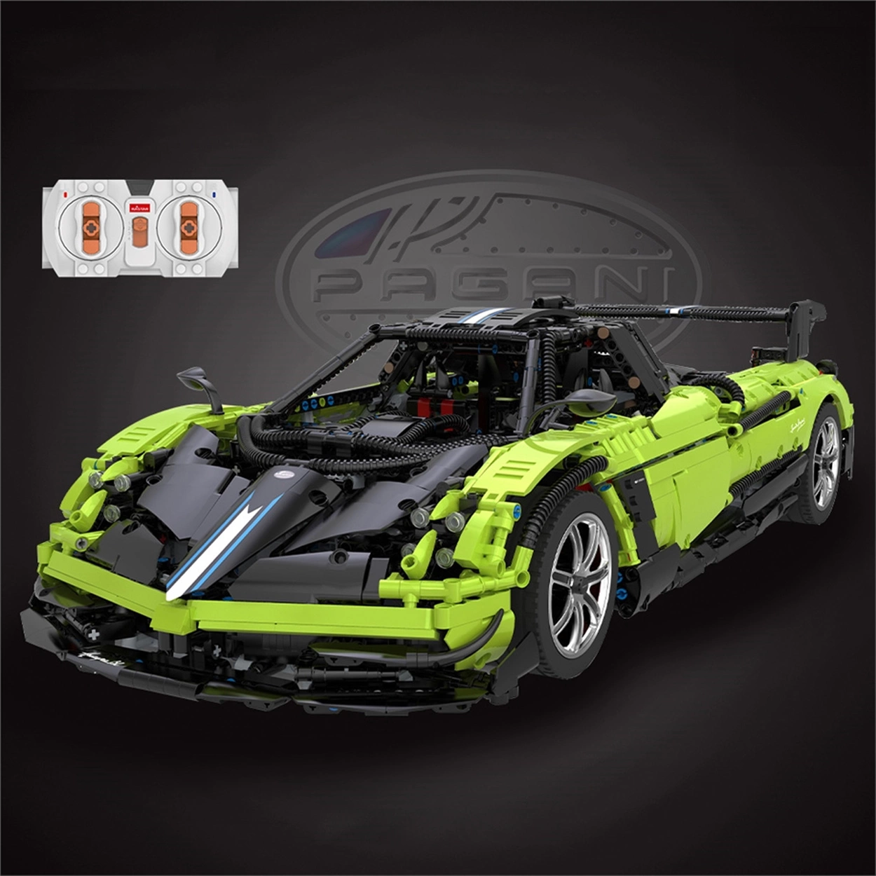 Klocki Konstrukcyjne Rastar Zdalnie Sterowane Pagani Huayra BC Zielony