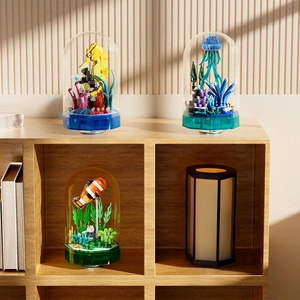 Pozytywka z Konikiem Morskim 424 Klocki Świecąca Dekoracja