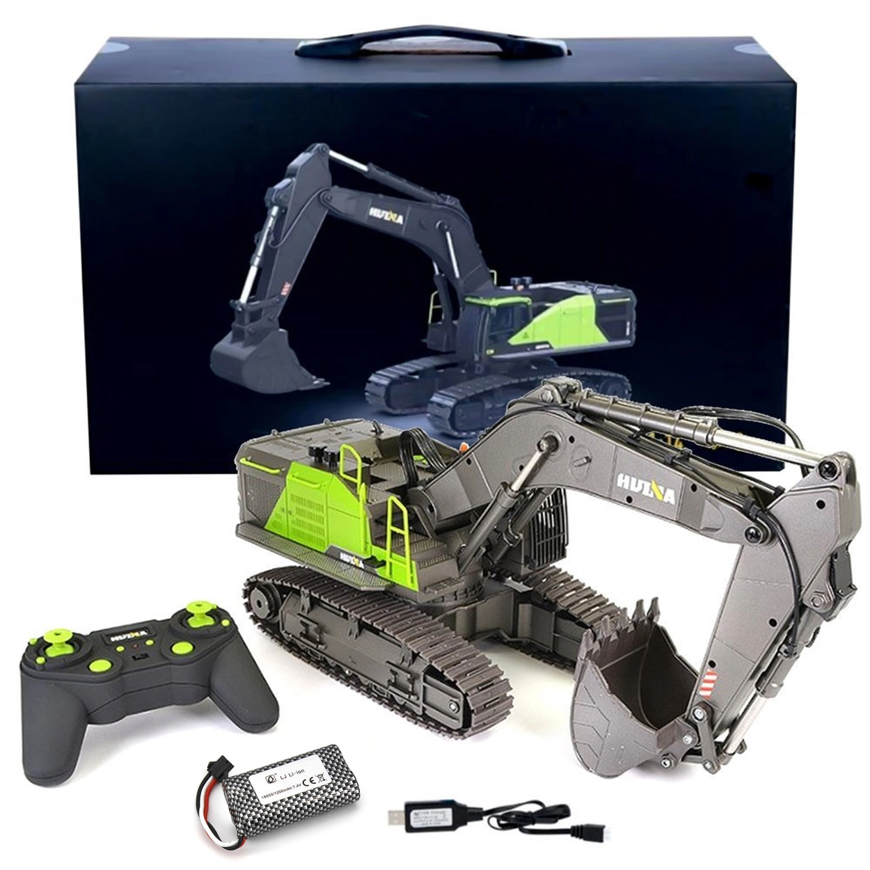 Duża Zdalnie Sterowana Koparka Gąsienicowa RC 1593 Metal