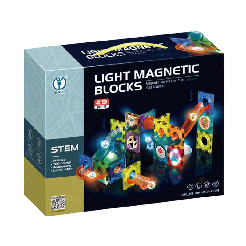 Klocki Magnetyczne - Light Magnetic Blocks 49 elementów