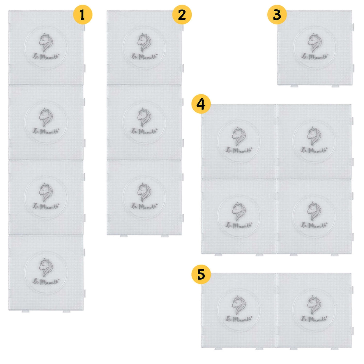 La Manuli 4x PODKŁADKI do Koralików do Prasowania Mini