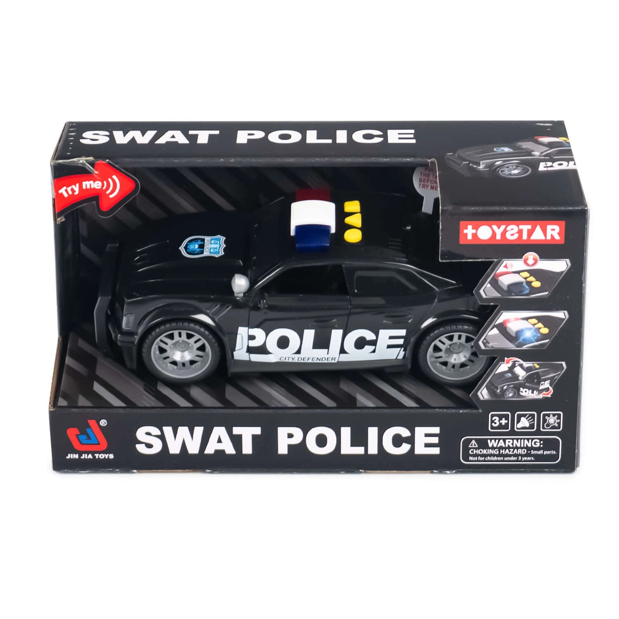 Auto Policyjne Zabawka Czarne 666-12Q w skali 1:14