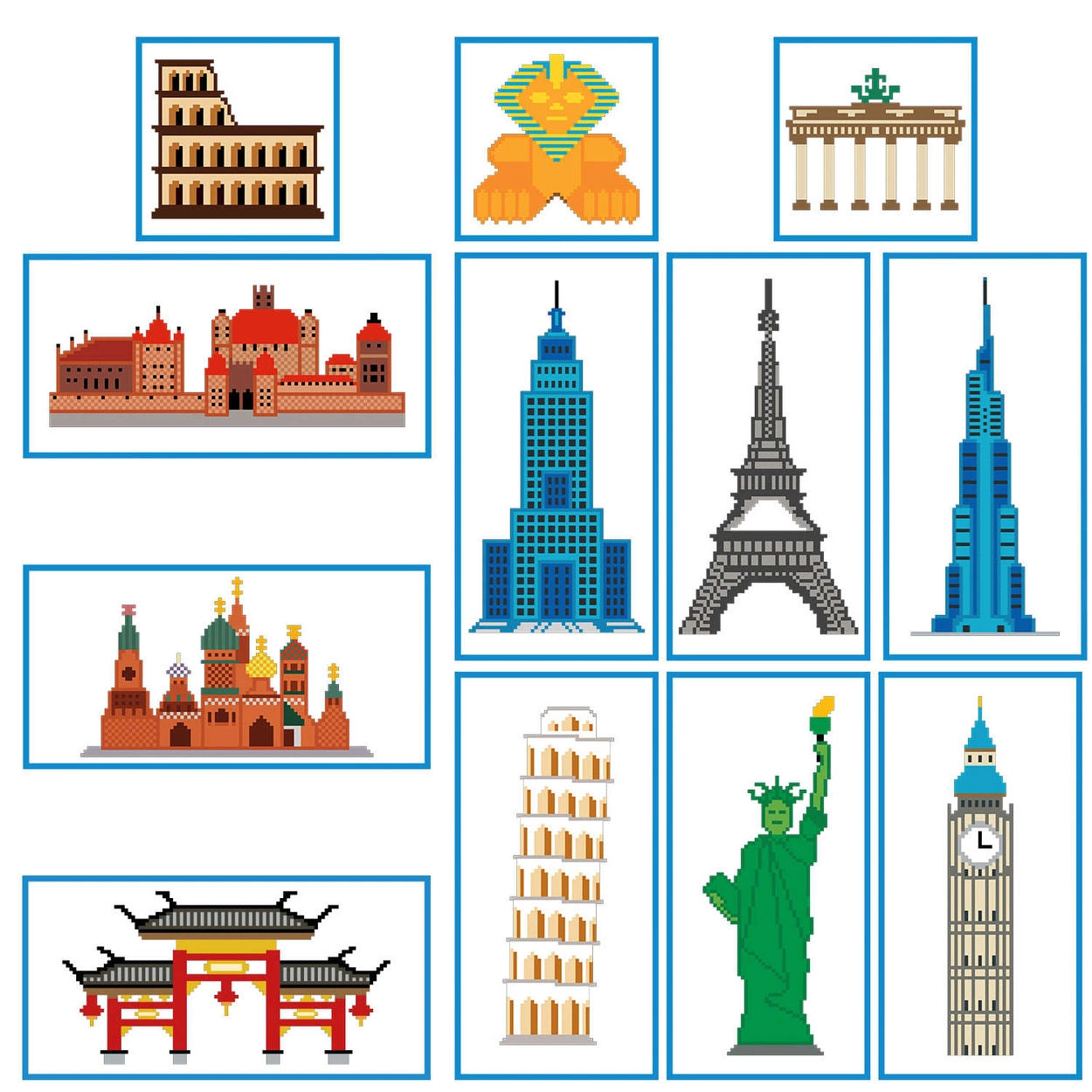 Mini Koraliki do prasowania Zestaw Światowe Budowle