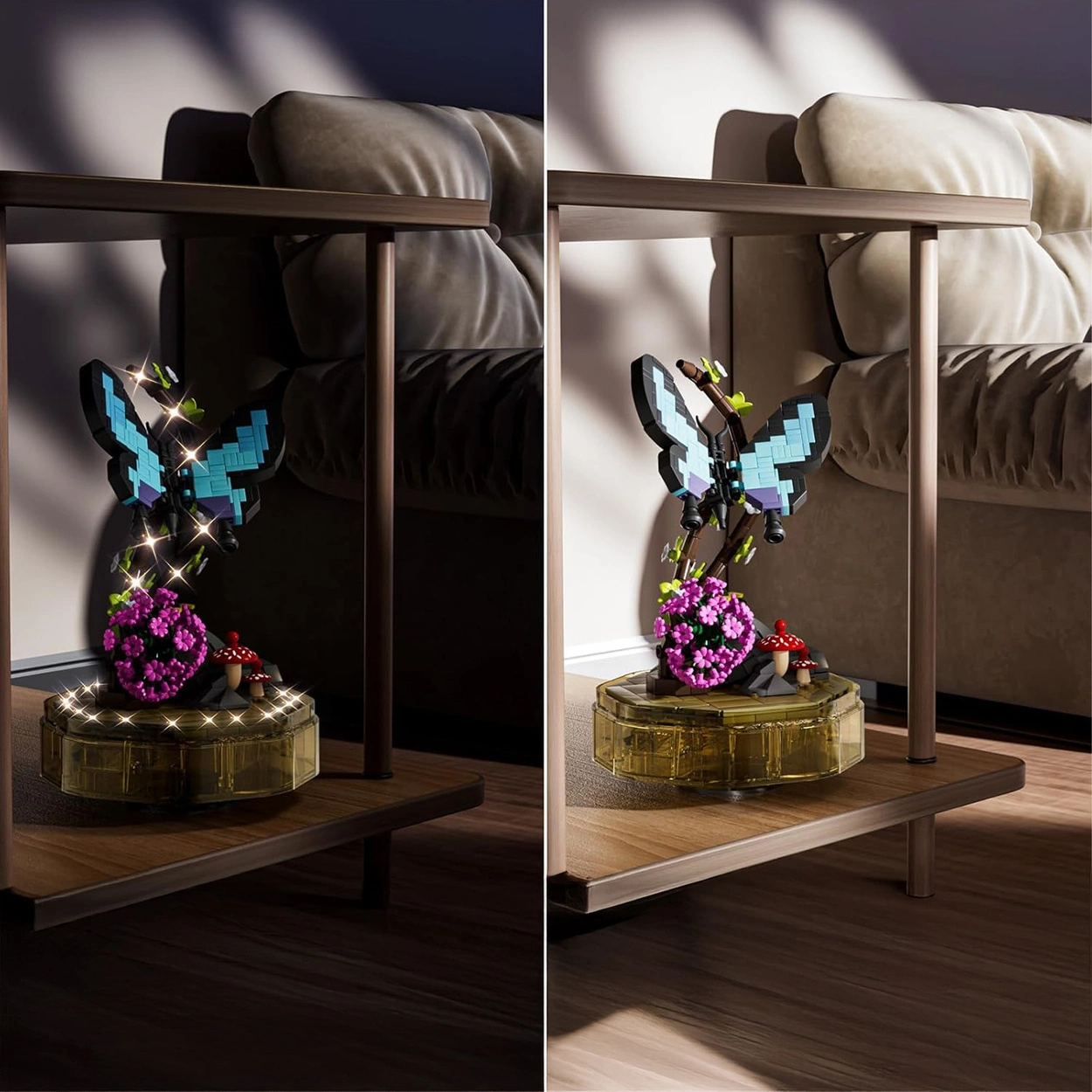 Pozytywka z Motylem 432 Klocki Świecąca Dekoracja