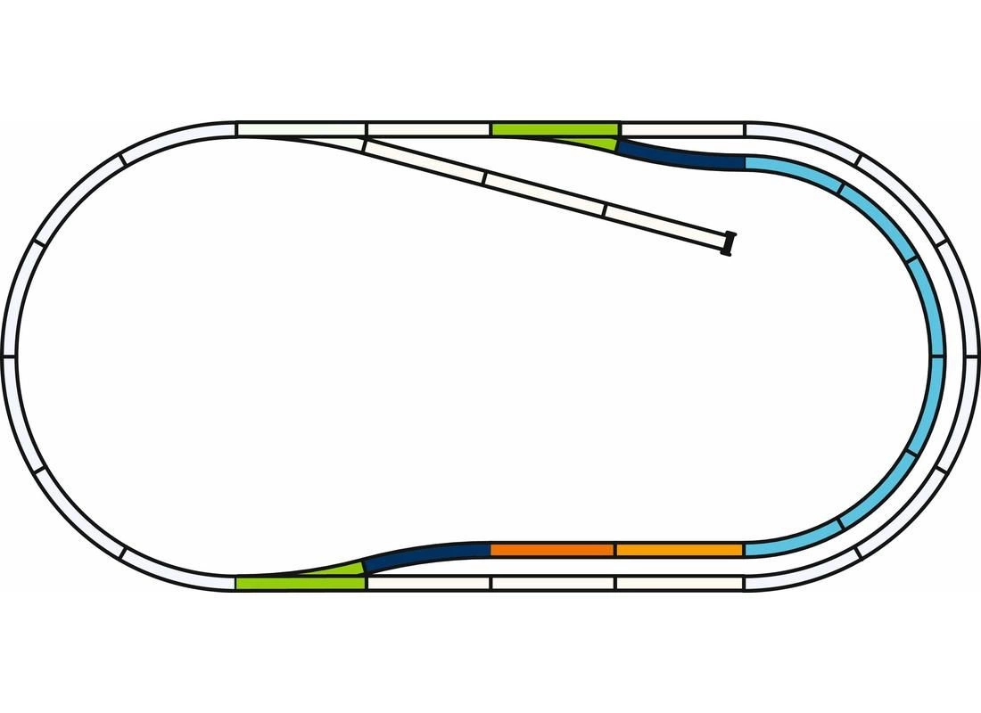 Zestaw torów A-Gleis z podsypką - PIKO 55321