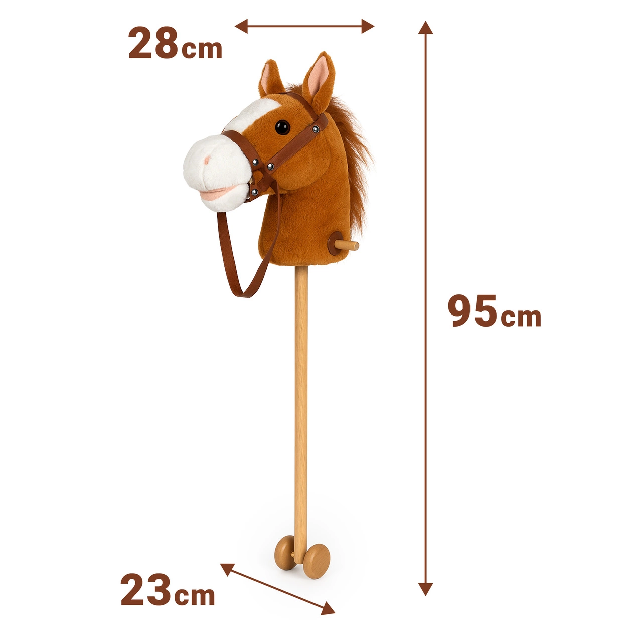 Koń na kiju - zabawkowa głowa konia z efektami dźwiękowymi