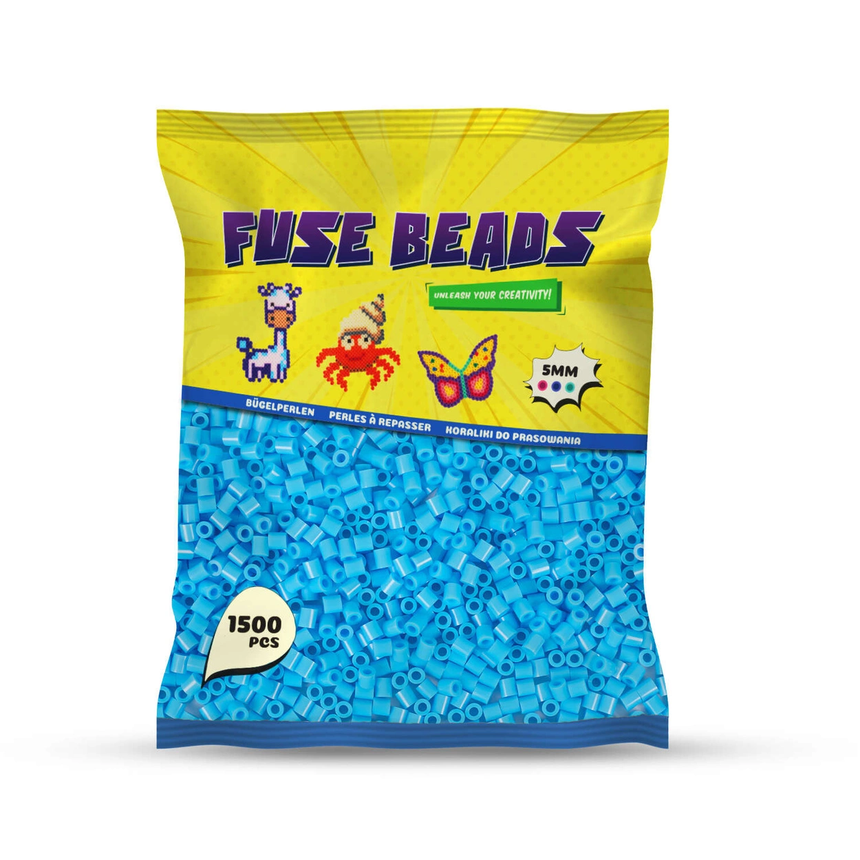 Koraliki do prasowania NIEBIESKIE 1500 szt Benny Beads