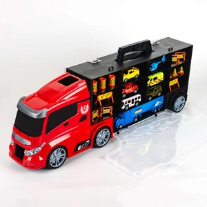 WIELKI Transporter TIR Ciężarówka z Resorakami + WYRZUTNIA