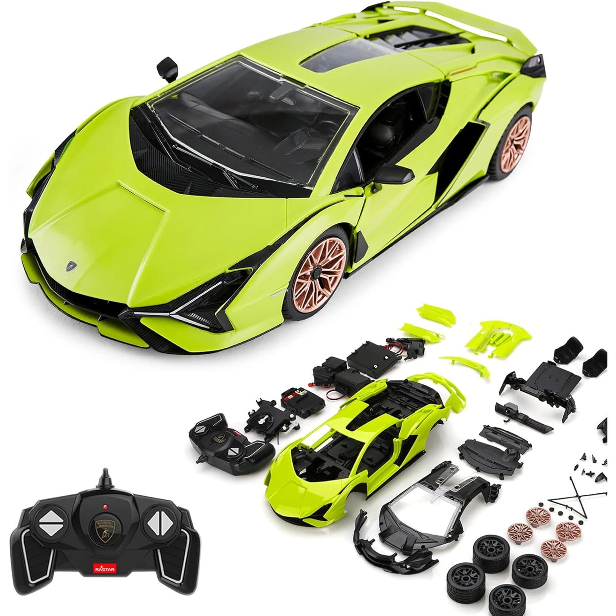 Zdalnie sterowany samochód Lamborghini Sian RC 1:18 do złożenia RASTAR 97400