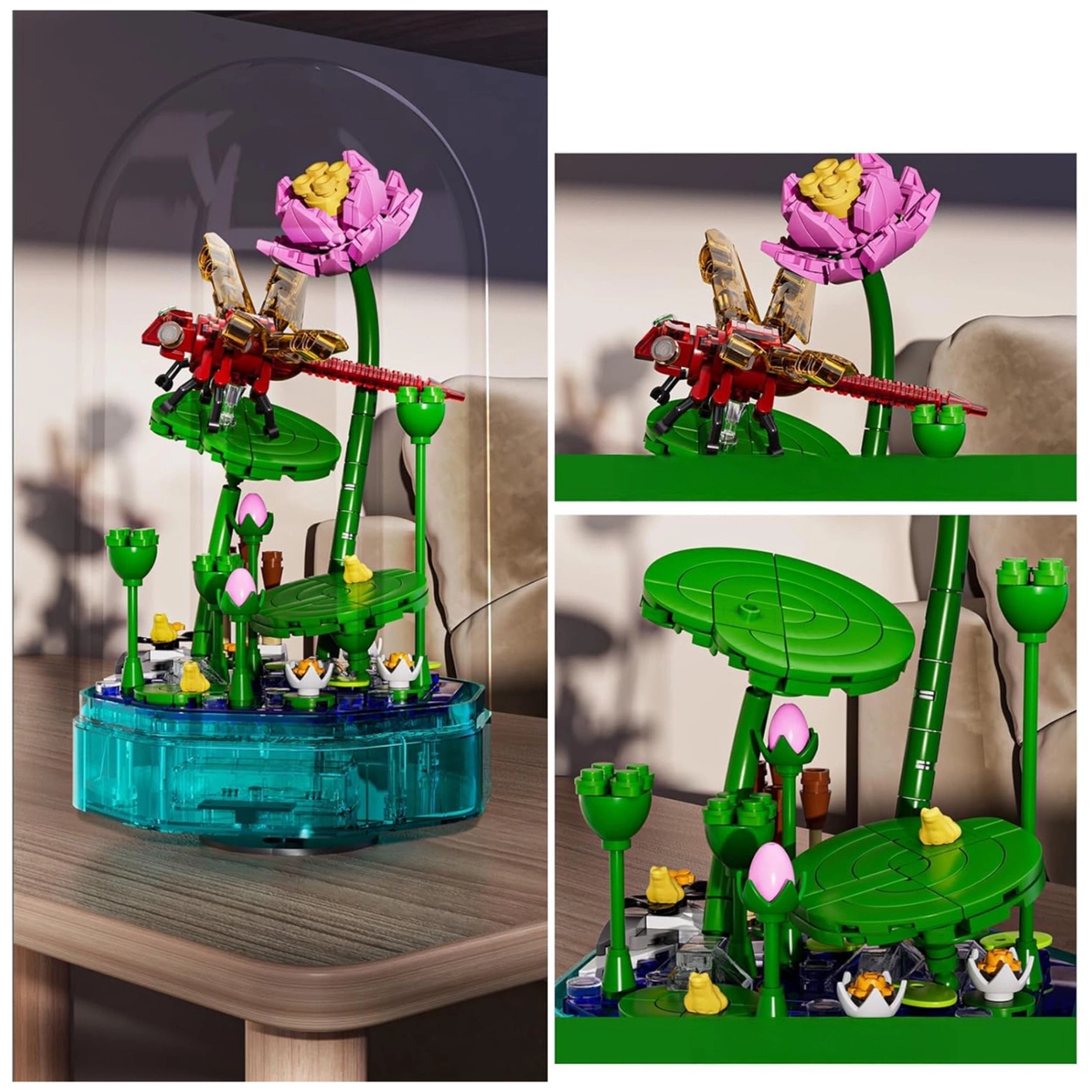 Pozytywka z Ważką 396 Klocków Świecąca Dekoracja