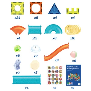 Klocki Magnetyczne - Light Magnetic Blocks 110 elementów