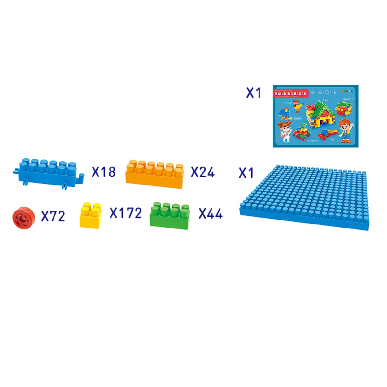 Klocki Konstrukcyjne Duże - Kreatywny Zestaw 330 Elementów Master Builder