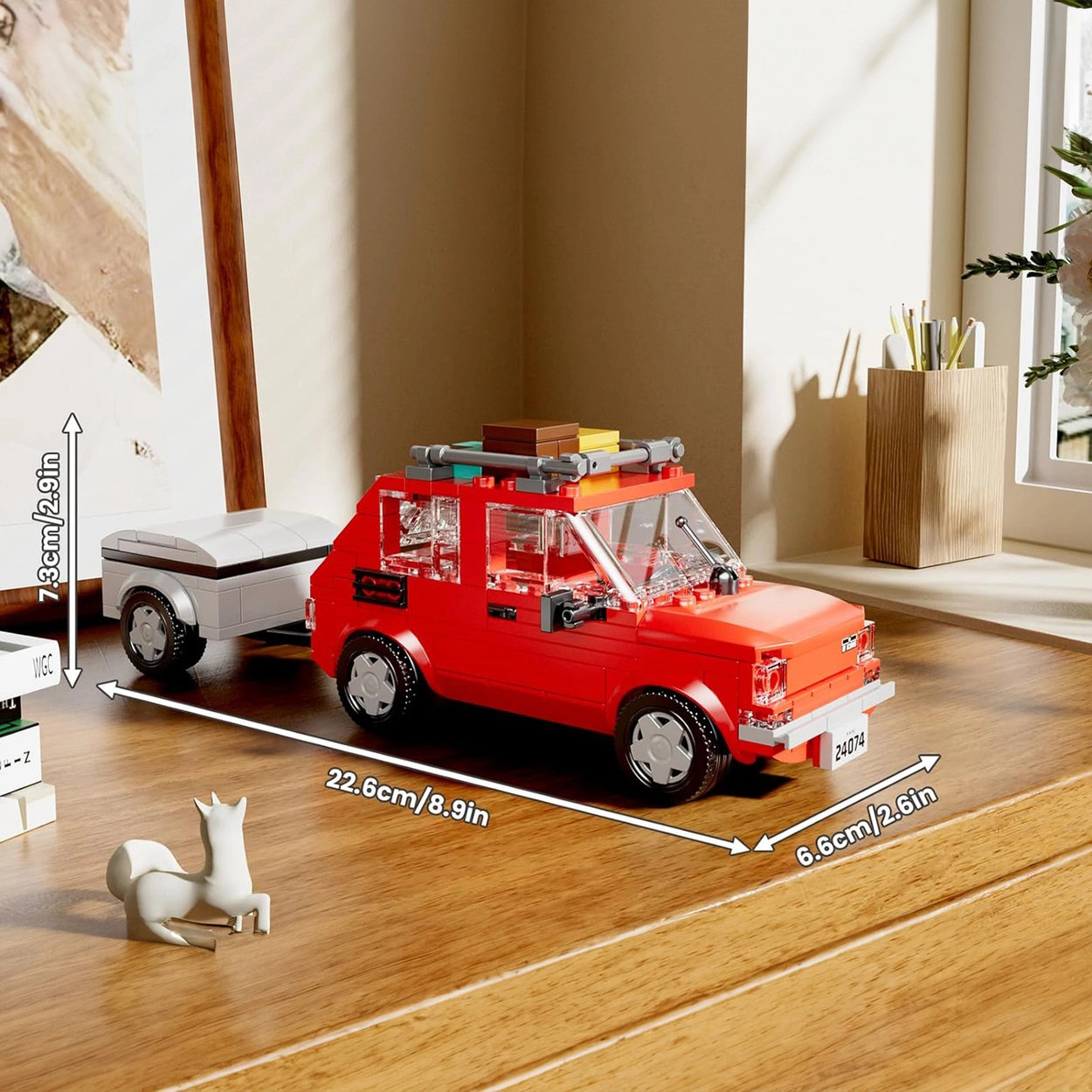 Fiat 126P Maluch z Przyczepką Skala 1:24