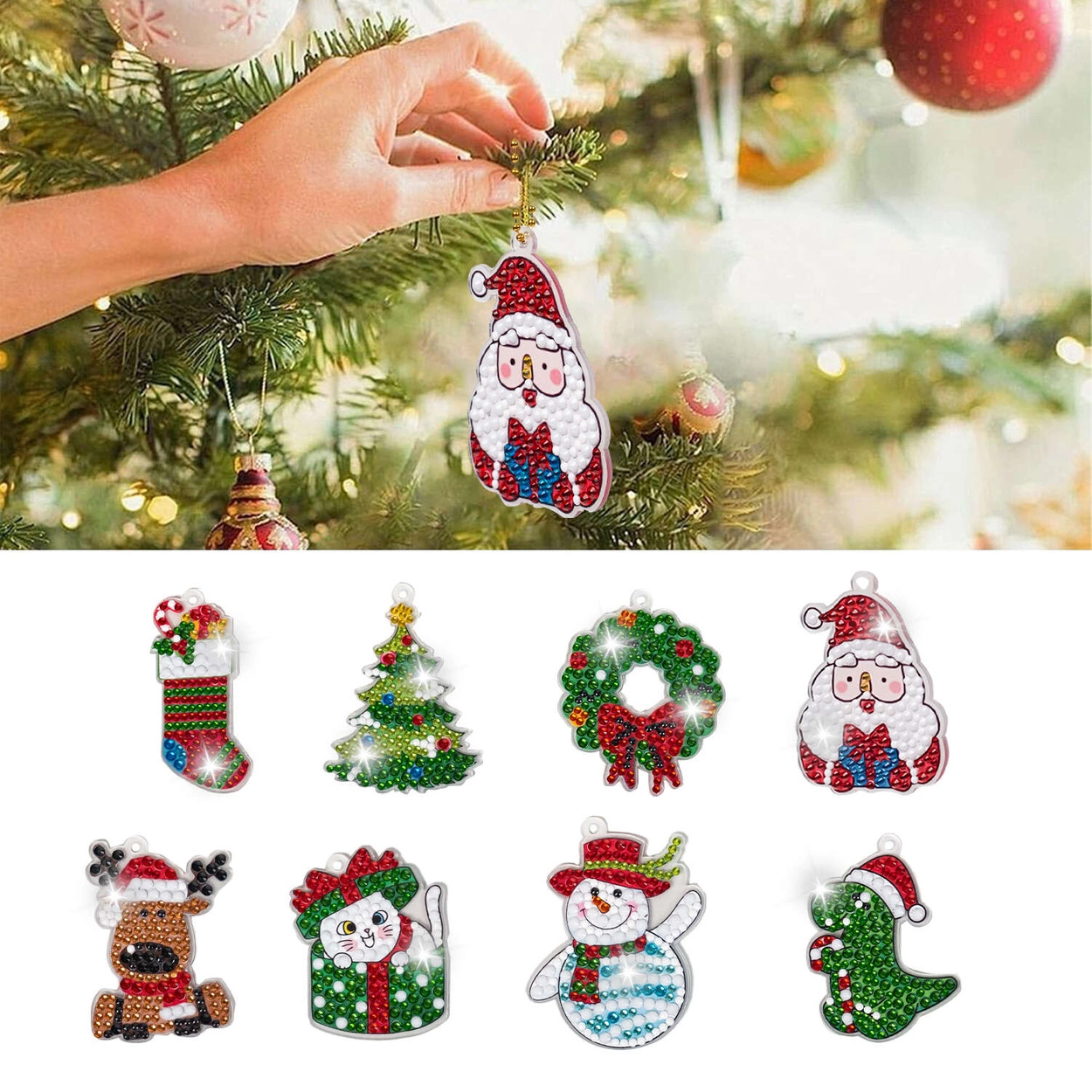 La Manuli Haft Diamentowy dla Dzieci - Świąteczny Zestaw Diamond Painting