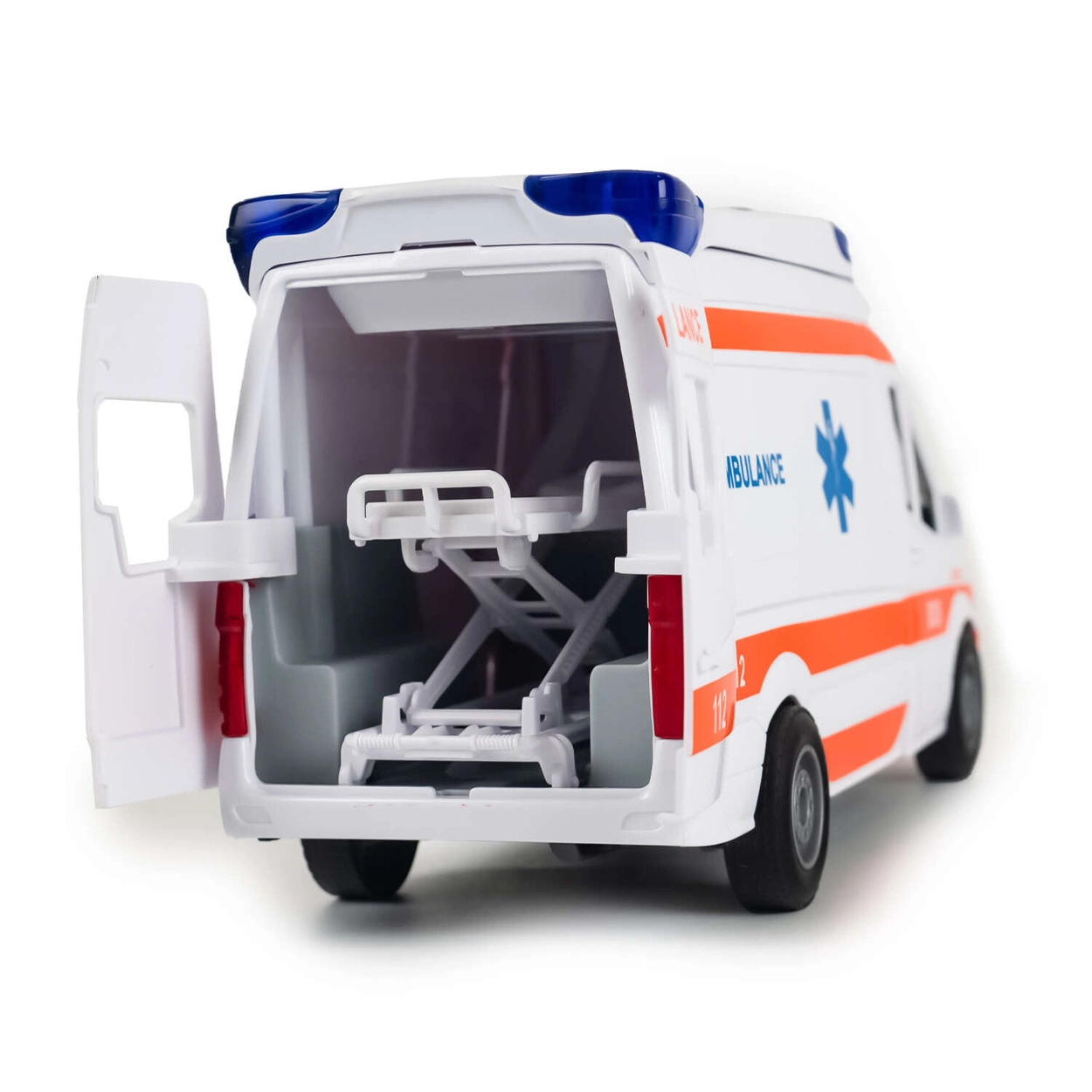 Ambulans Karetka Pogotowia Ratunkowego Zabawka z Dźwiękami i Noszami