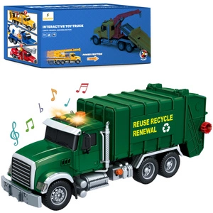 Samochód Ciężarówka Śmieciarka z Koszami Efekty Napęd