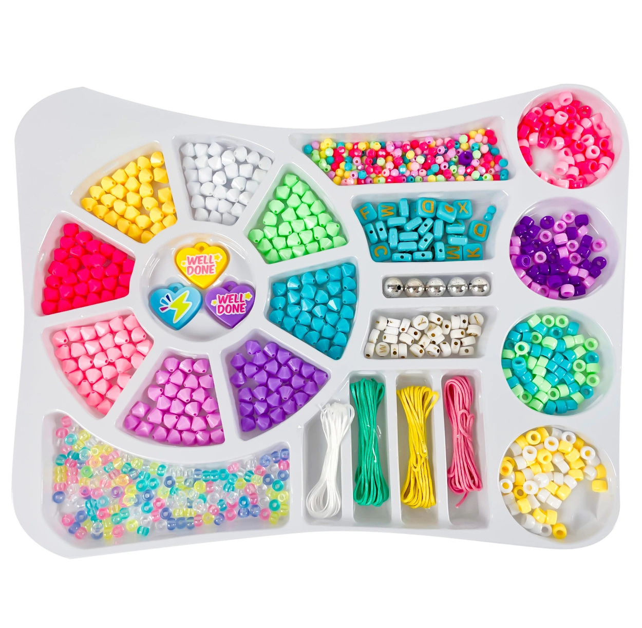 Koraliki do Bransoletek Biżuterii Literki Kreatywny Zestaw w Walizce