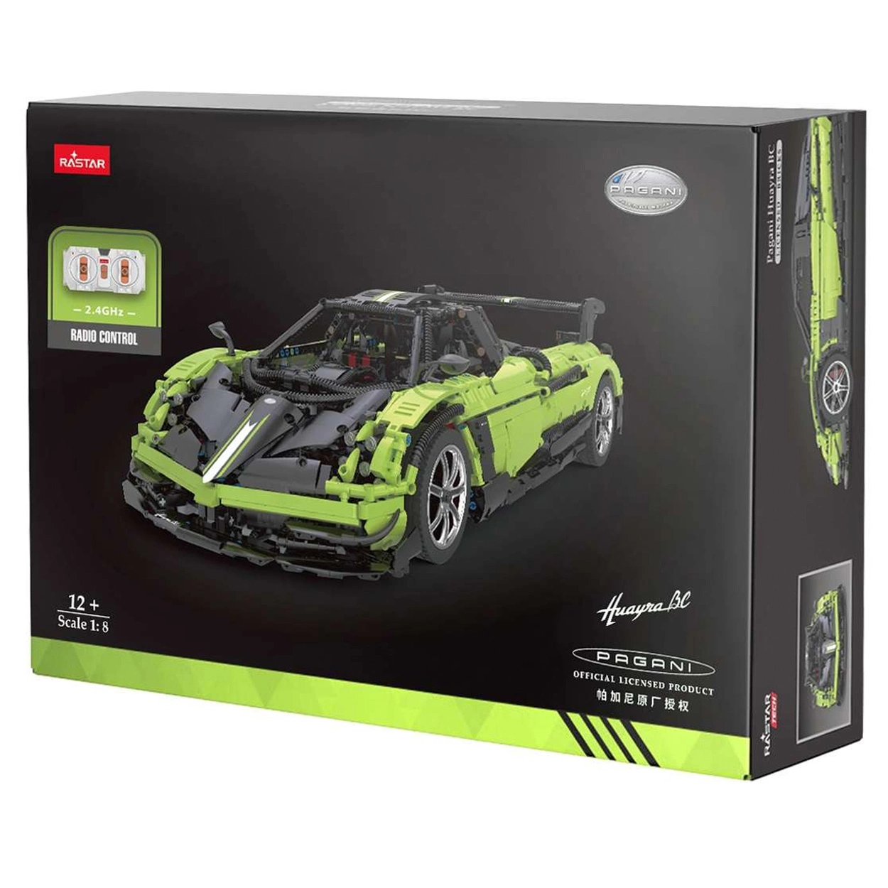 Klocki Konstrukcyjne Rastar Zdalnie Sterowane Pagani Huayra BC Zielony