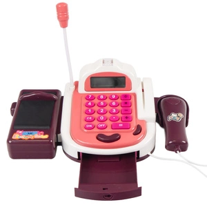Kasa Fiskalna dla Dzieci z Dźwiękiem Czytnik Kodów Monety Mikrofon Sklepowa