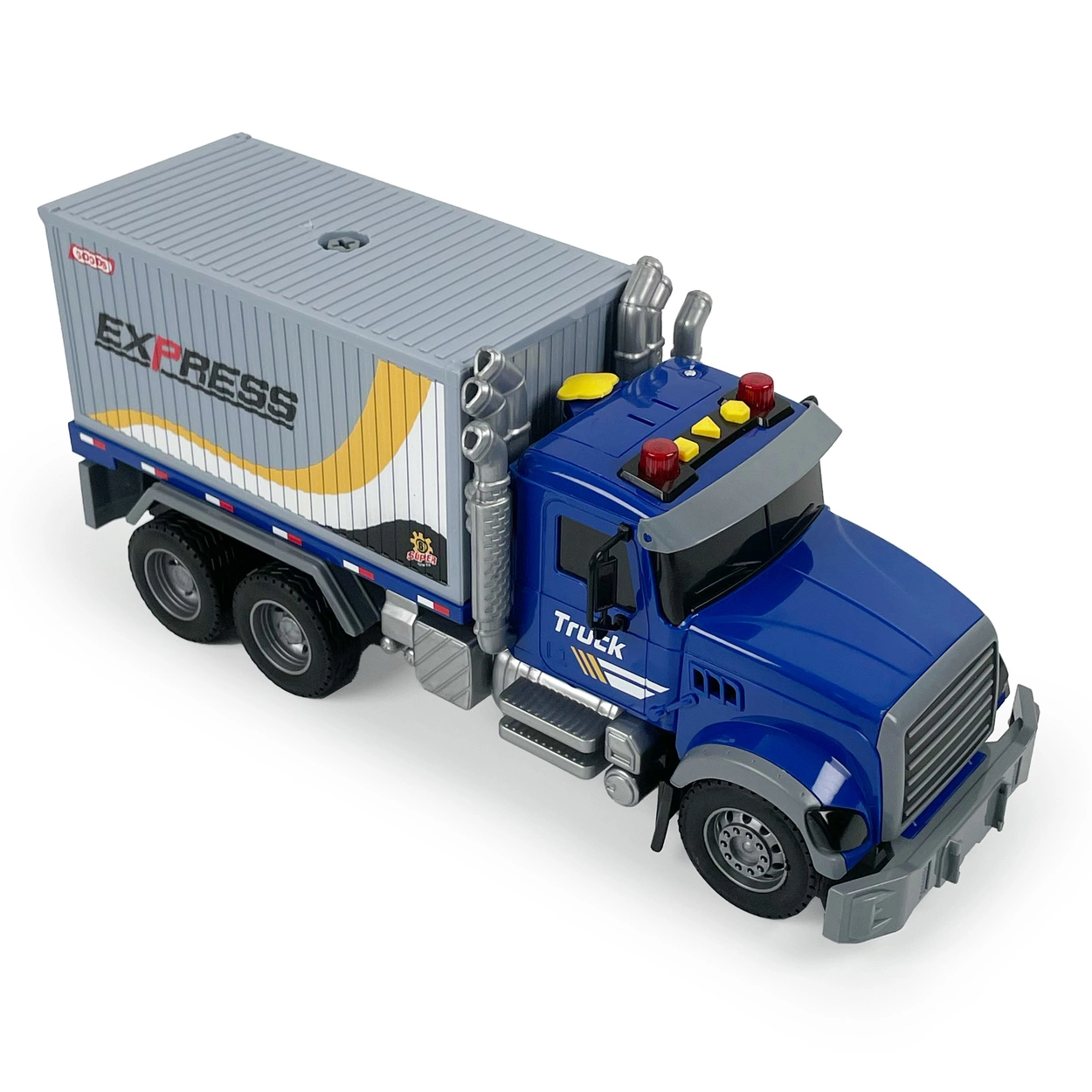 Duża Ciężarówka Kontenerowa Interaktywna z Napędem Dźwięki Światła Dym 1:10