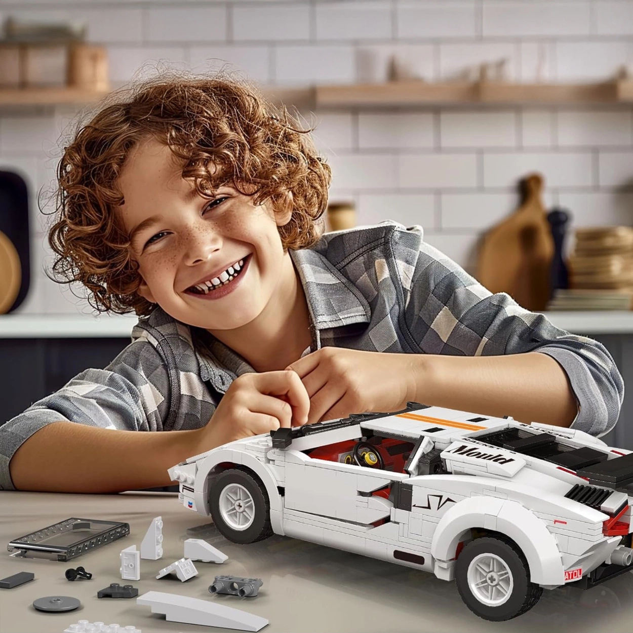 Supersamochód Sportowy – Klocki Konstrukcyjne 1:14 – 1495 Elementów