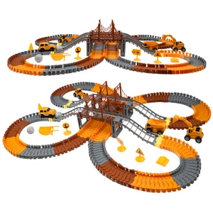 Mega Tor Wyścigowy Interaktywny Zestaw Budowlany Autka 273 Elementów