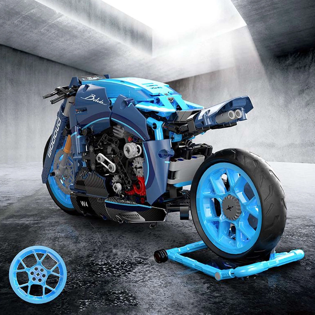 Klocki Technic Sportowy Motocykl Motor Bugatti