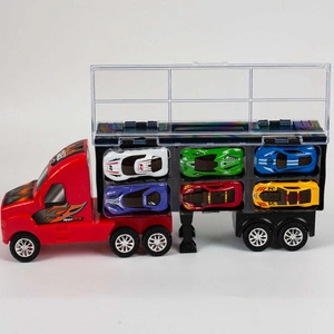 Transporter Ciężarówka na Resoraki Czerwona Akcesoria