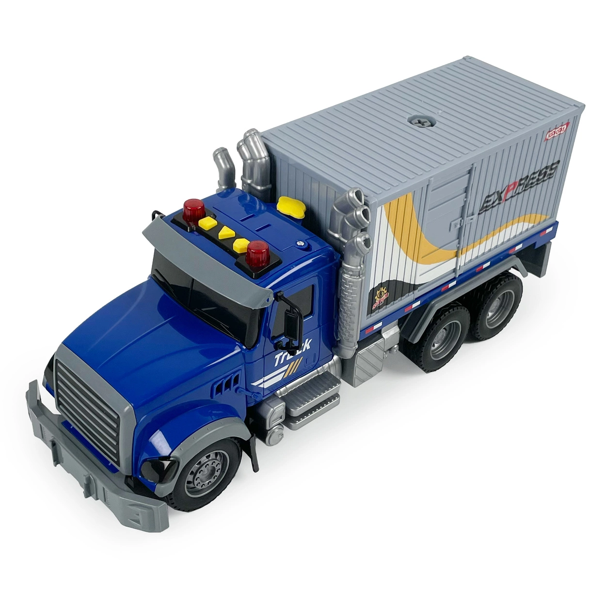 Duża Ciężarówka Kontenerowa Interaktywna z Napędem Dźwięki Światła Dym 1:10