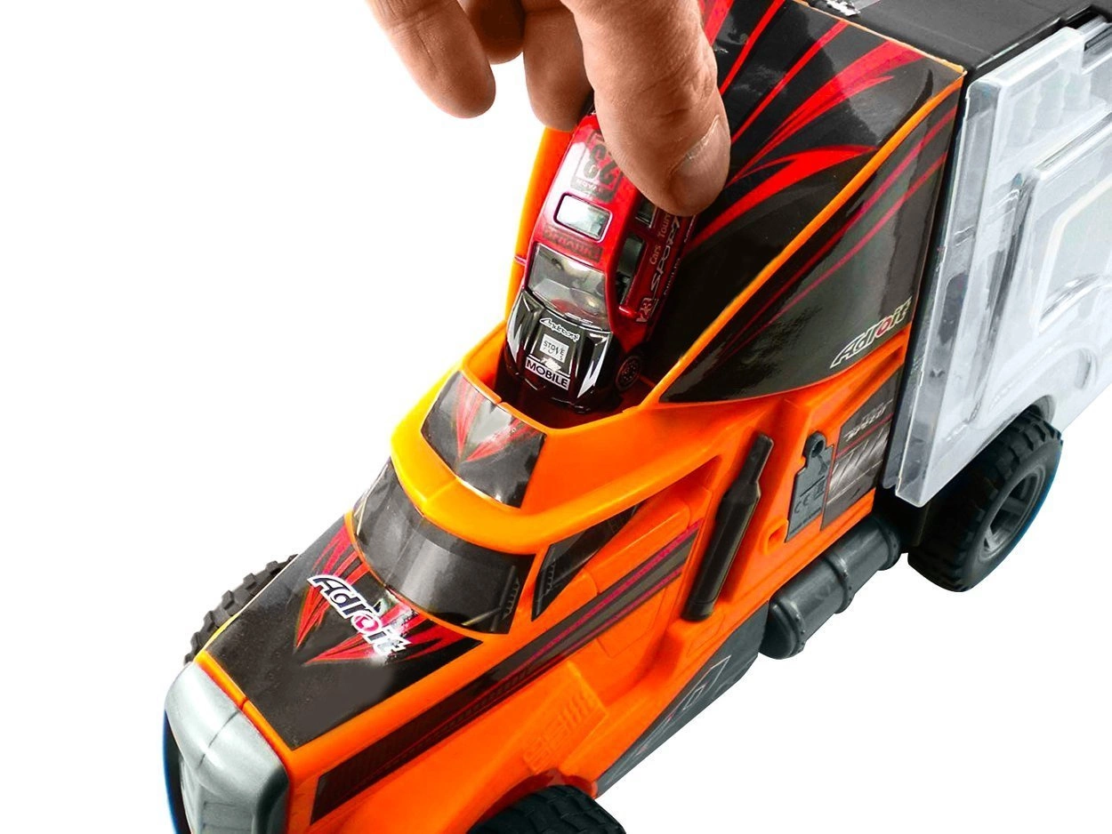 Tir Ciężarówka Laweta Auta 6 RESORAKÓW + WYRZUTNIA