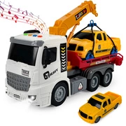 Auto Laweta z DŹWIĘKIEM I ŚWIATŁAMI Pomoc Drogowa z Dźwigiem Transporter