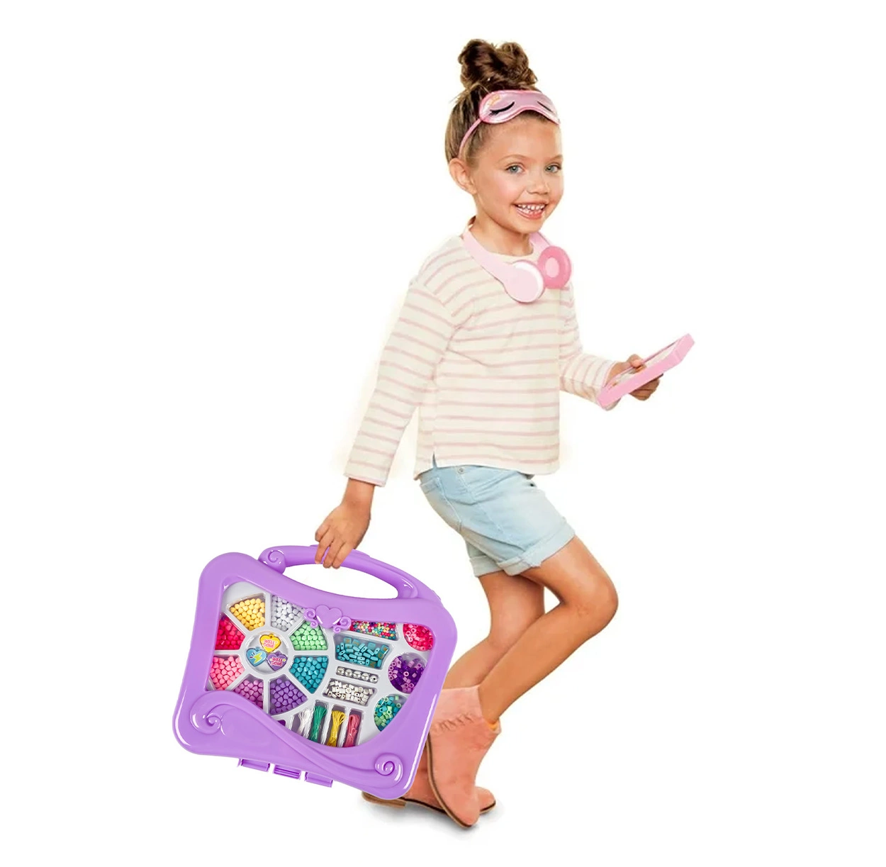 Koraliki do Bransoletek Biżuterii Literki Kreatywny Zestaw w Walizce