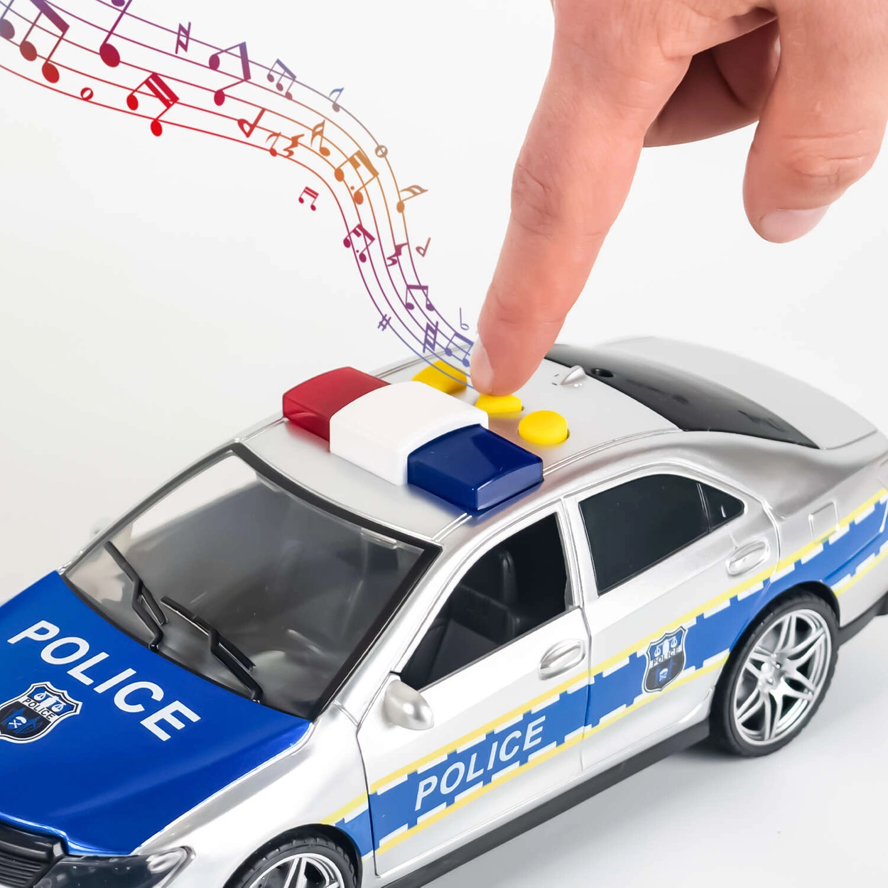 Auto Policyjne Srebrne Police Car Toystar 666-22Q w skali 1:14