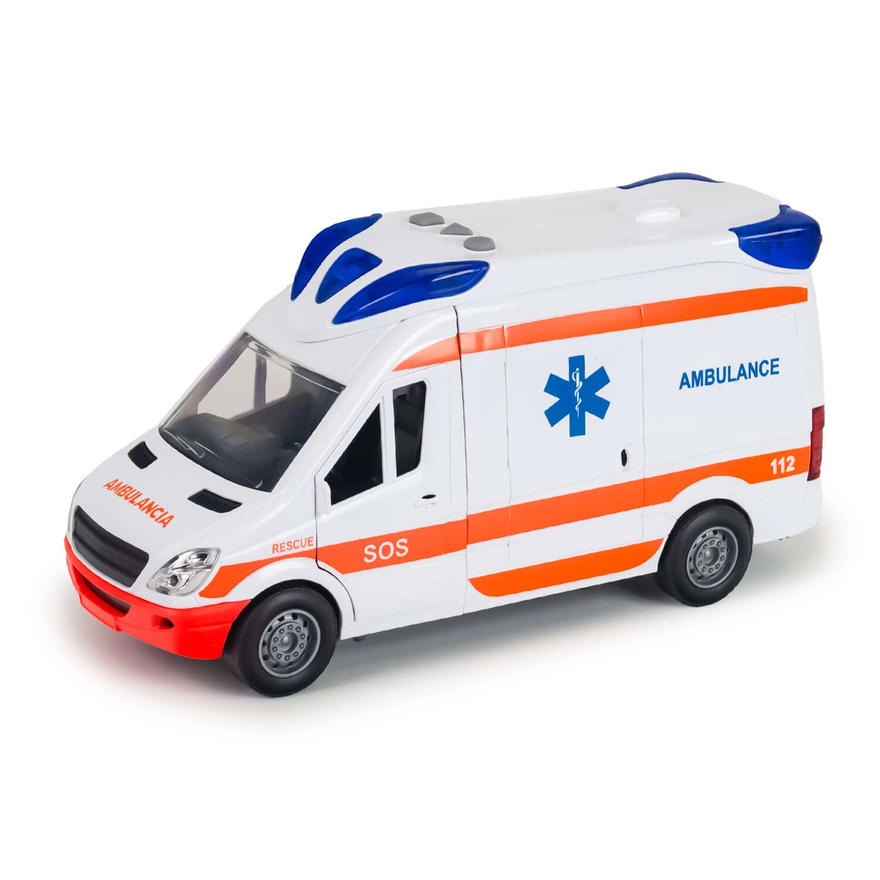 Ambulans Karetka Pogotowia Ratunkowego Zabawka z Dźwiękami i Noszami