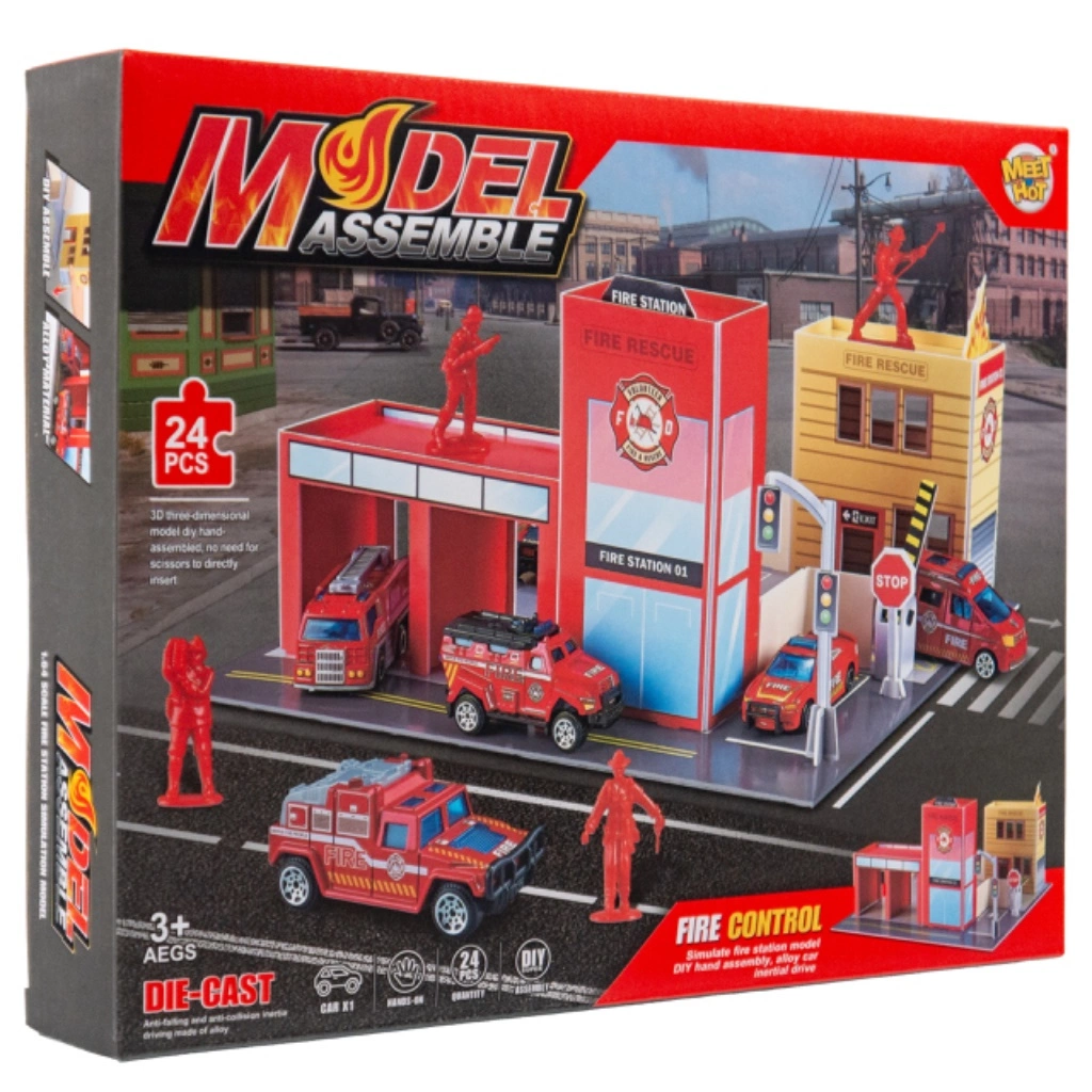 Straż Pożarna Puzzle 3D dla Dzieci z Resorakiem Trójwymiarowa Układanka