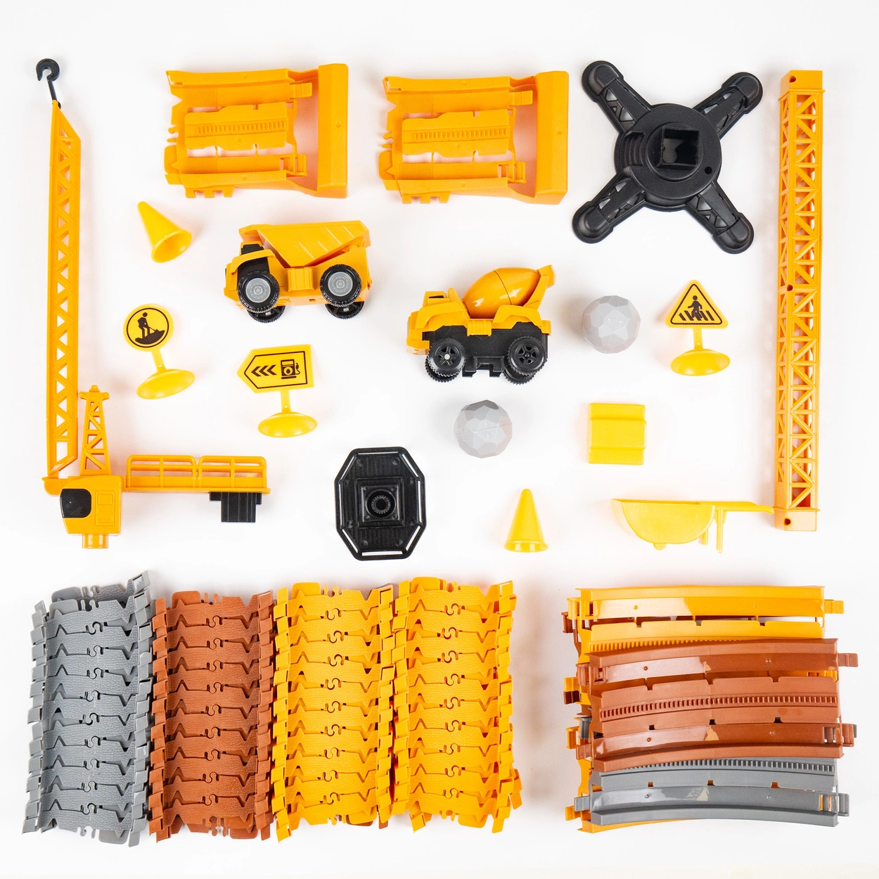 Mega Tor Wyścigowy Interaktywny Zestaw Budowlany Autka 80 Elementów