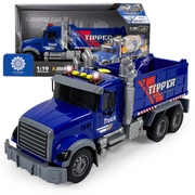 Duży Samochód Wywrotka z EFEKTAMI Dźwięki Światła Dym Ciężarówka Z NAPĘDEM