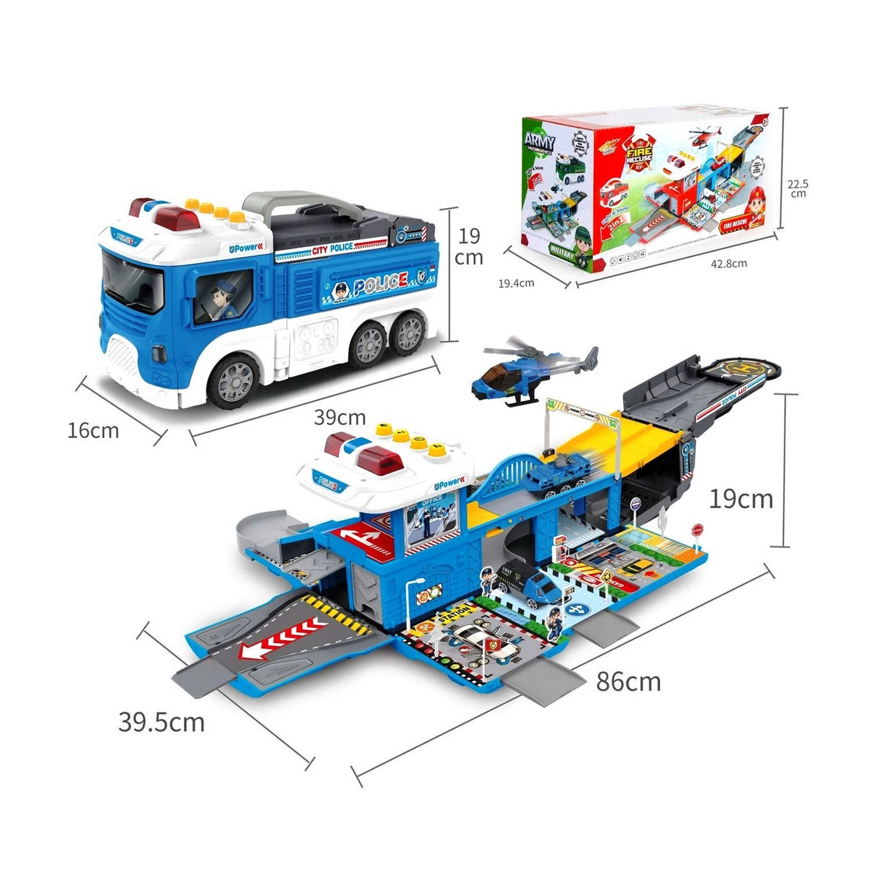 Wóz Policyjny Remiza - Resoraki Dla Dzieci